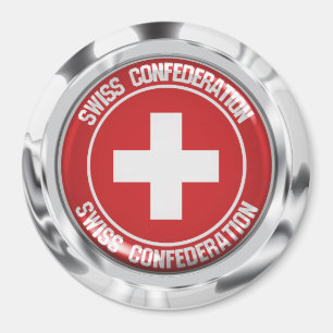 Schweiz Round Emblem Magnet