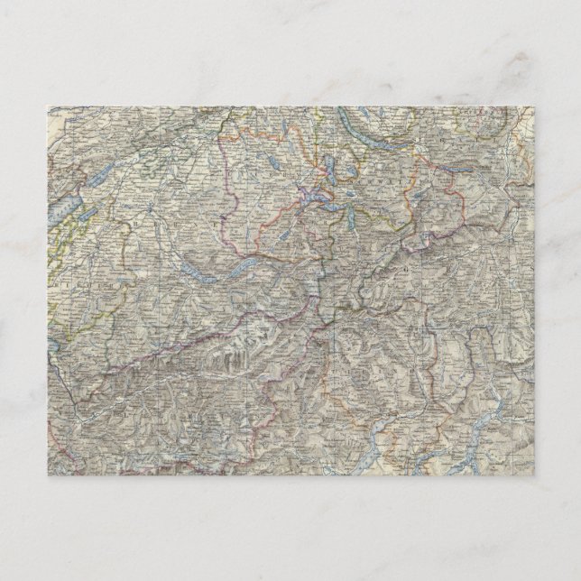 Schweiz, Savoy, Piemonte Vykort (Framsida)