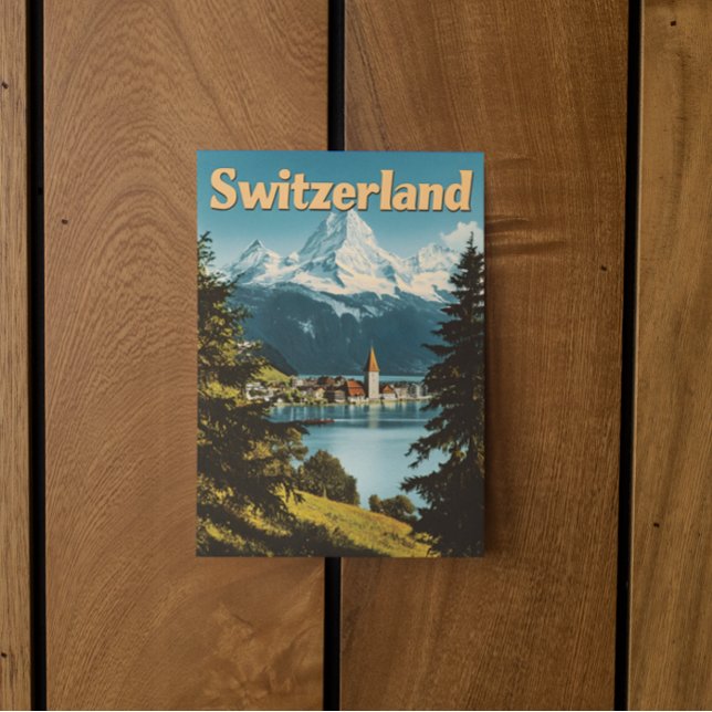 Schweiz Schweiz Alpernor Scenbergen Vykort (Switzerland Swiss Alps travel postcard)