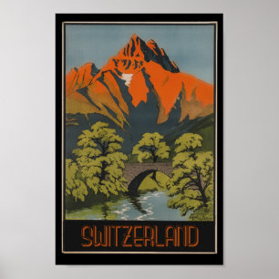 Schweiz Schweiz Alpernor Vintage resor Poster