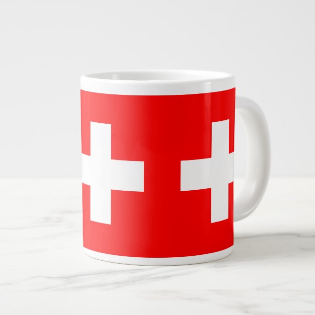 Schweiz - Schweiz - Flagga Jumbo Mugg (Framsida höger)