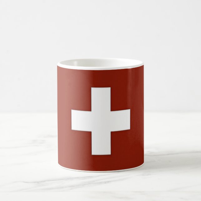 Schweiz - Schweiz - Flagga Kaffemugg (Center)