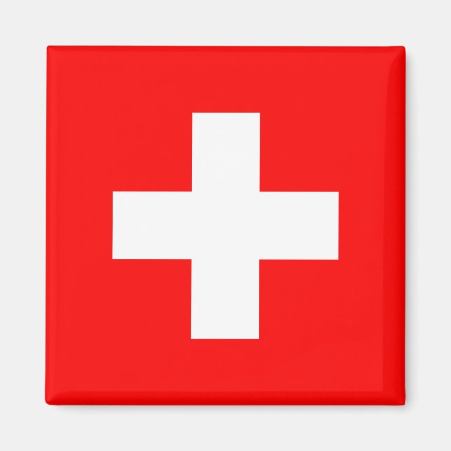 Schweiz (Schweiz) Flagga Magnet (Framsidan)