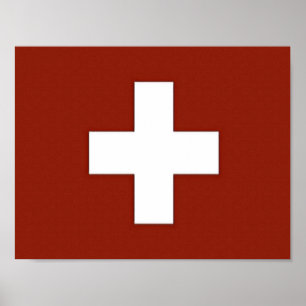 Schweiz - Schweiz - Flagga Poster
