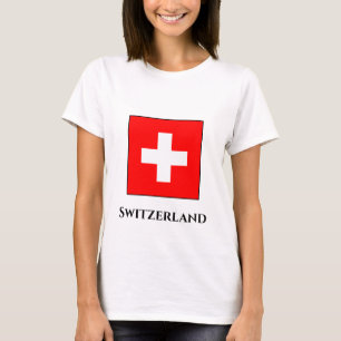 Schweiz (Schweiz) Flagga T Shirt