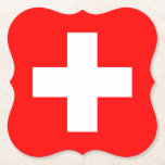 Schweiz (Schweiz) Flagga Underlägg Papper<br><div class="desc">Anpassade World Flagga Products ( i världen) - Lägg gärna till din egen text.</div>