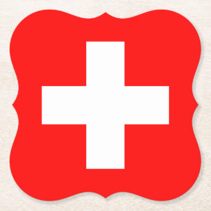 Schweiz (Schweiz) Flagga Underlägg Papper