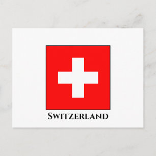 Schweiz (Schweiz) Flagga Vykort