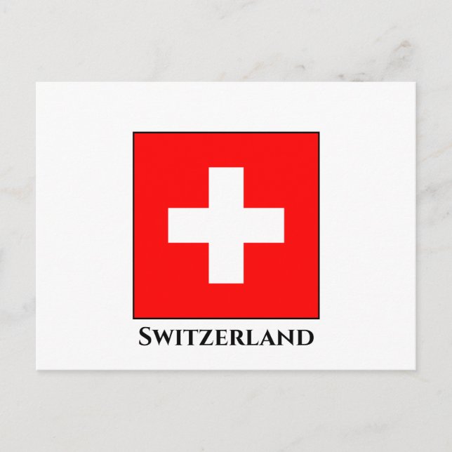 Schweiz (Schweiz) Flagga Vykort (Framsida)