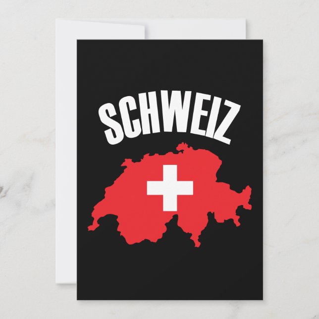 Schweiz Schweiz Karta Flagga (Framsida)