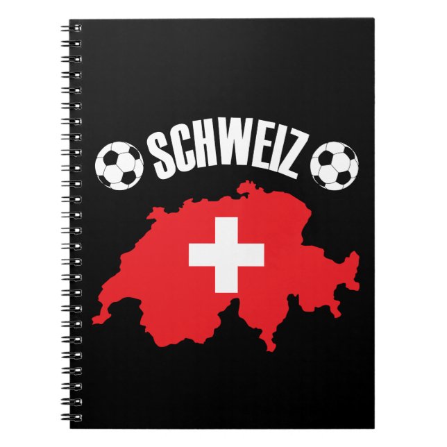 Schweiz Schweiz Karta Soccer Anteckningsbok (Framsidan)