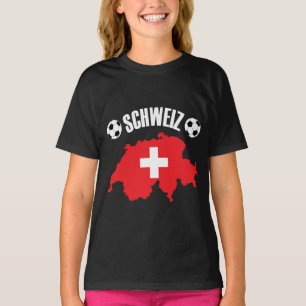 Schweiz Schweiz Karta Soccer T Shirt