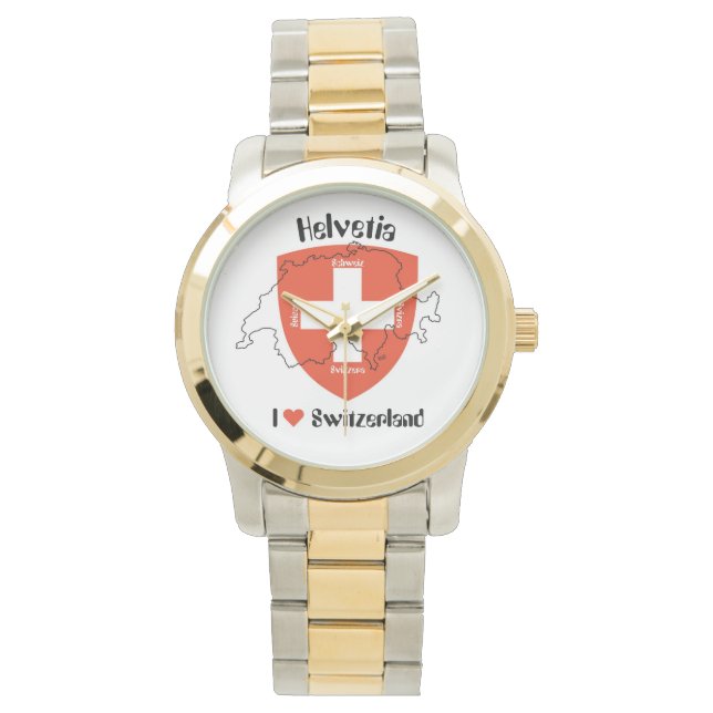 Schweiz Schweiz Schweiz Suisse Schweiz Armbandsur (Framsida)
