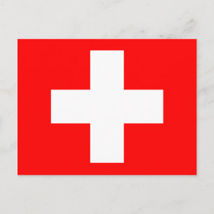 Schweiz (Schweiz) vykort för Flagga