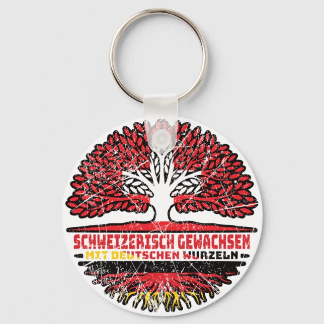 Schweiz Schweizer Deutsch Deutschland Baum Wurzel Nyckelring (Framsida)