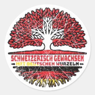 Schweiz Schweizer Deutsch Deutschland Baum Wurzel Runt Klistermärke