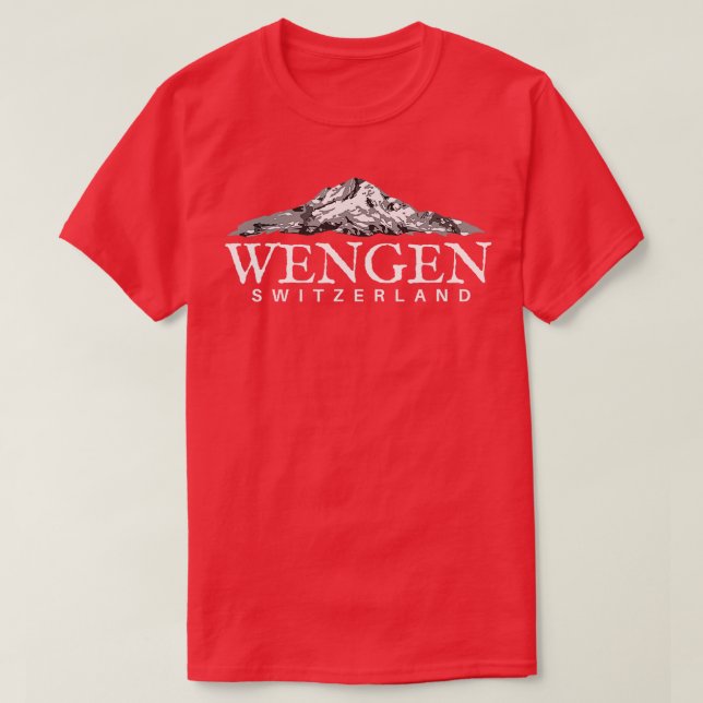 Schweiz schweiziska Alpernor i bergsberget Tee (Design framsida)