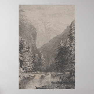 Schweiz schweiziska Alpernor Landskap Art Poster