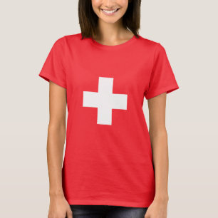 Schweiz - Schweiziska flaggan  T Shirt