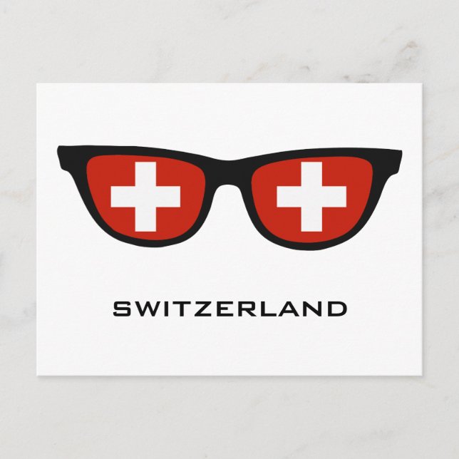 Schweiz Shades anpassningsbar text och färg vykort (Framsida)
