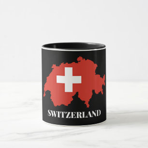 Schweiz silhouette mugg