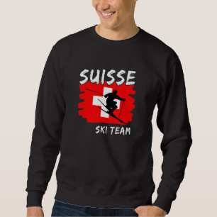 Schweiz Skida   Lång Ärmad Tröja