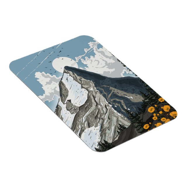 Schweiz Snötäckt Berg Magnet (Högersidan)