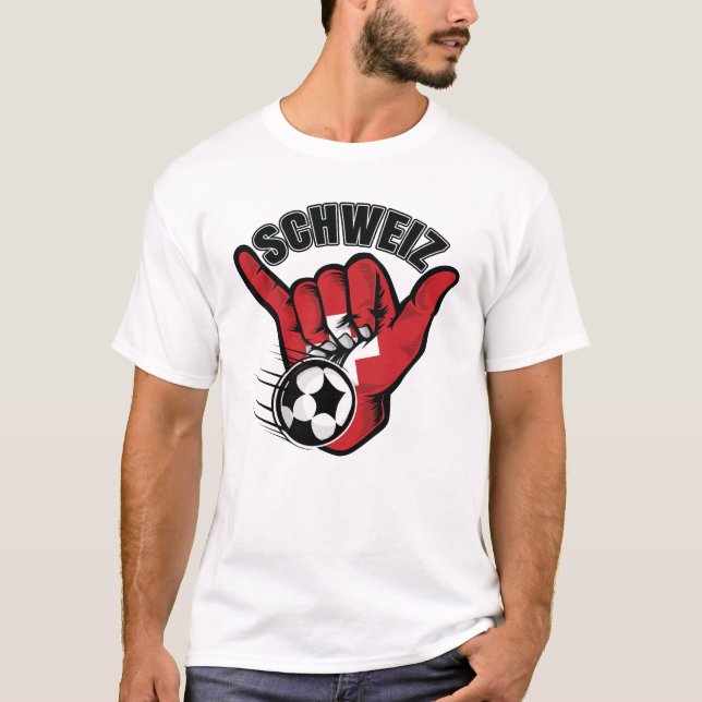Schweiz Soccer T Shirt (Framsida)