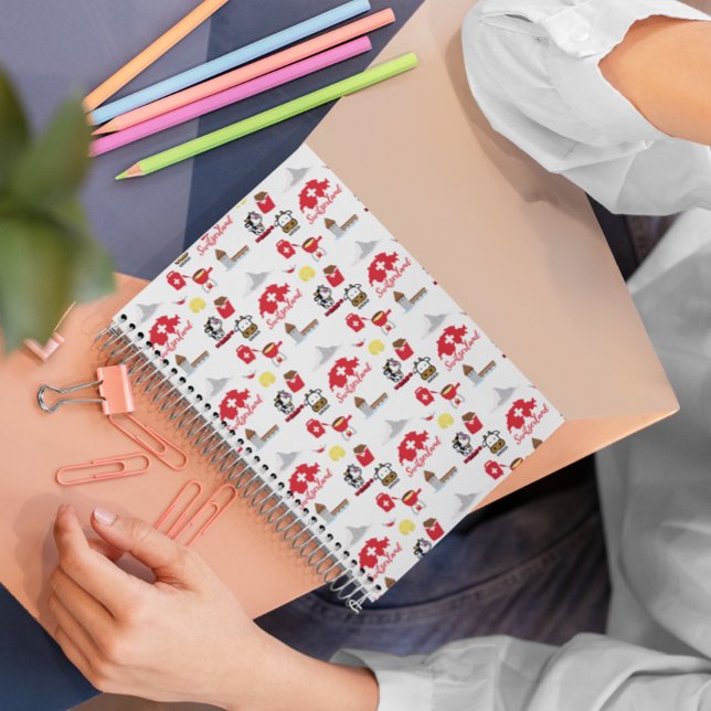 Schweiz Souvenirs Mönster Anteckningsbok (Skapare uppladdad)