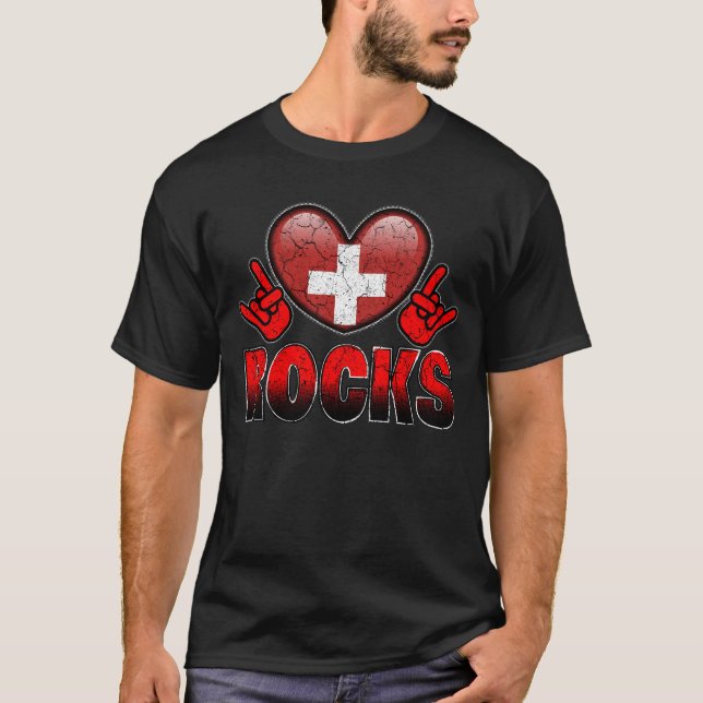 Schweiz Sten T Shirt (Framsida)