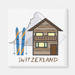 Schweiz stereotyp kylskåp magnet