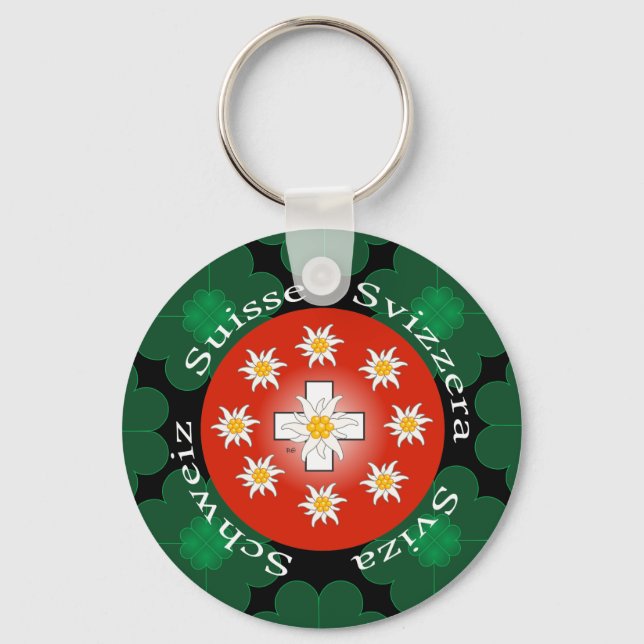 Schweiz Suisse Svizzera Svizra Schlüsselanhänger Nyckelring (Framsida)