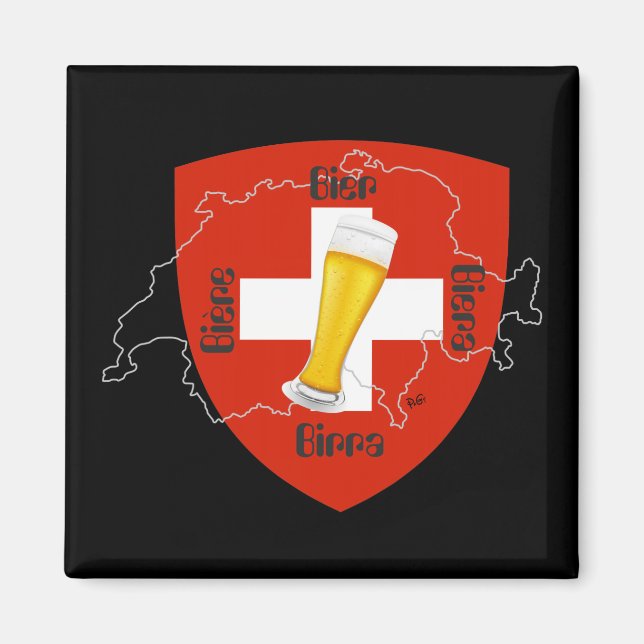 Schweiz - Suisse - Svizzera - Svizra - Schweiz Magnet (Framsidan)