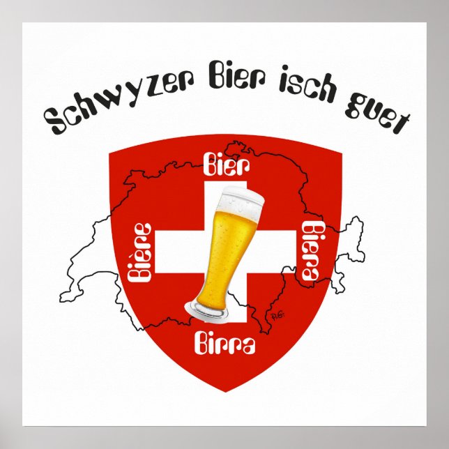 Schweiz, Suisse, Svizzera, Svizra, Schweiz Poster (Framsidan)
