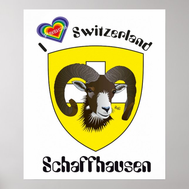 Schweiz, Suisse, Svizzera, Svizra, Schweiz Poster (Framsidan)