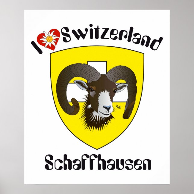 Schweiz, Suisse, Svizzera, Svizra, Schweiz Poster (Framsidan)