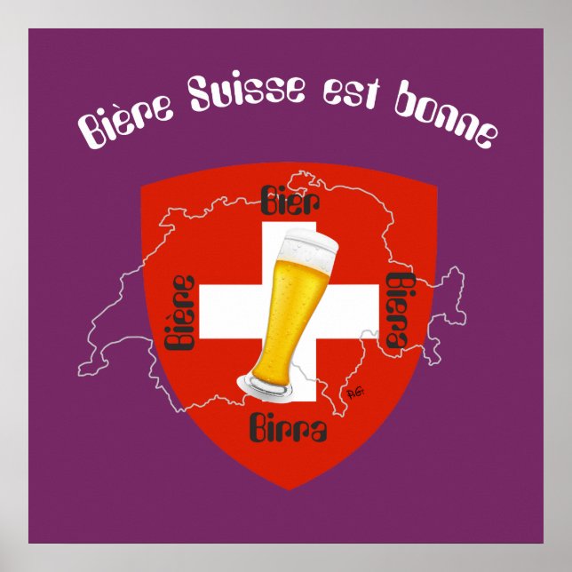 Schweiz, Suisse, Svizzera, Svizra, Schweiz Poster (Framsidan)