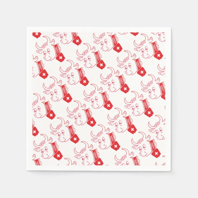 Schweiz - Suisse - Svizzera - Svizra Servietten Pappersservett (Framsidan)