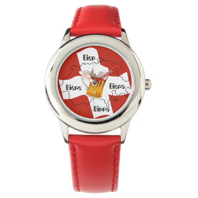 Schweiz - Suisse - Svizzera - Svizra - Switzerland Armbandsur (Framsida)
