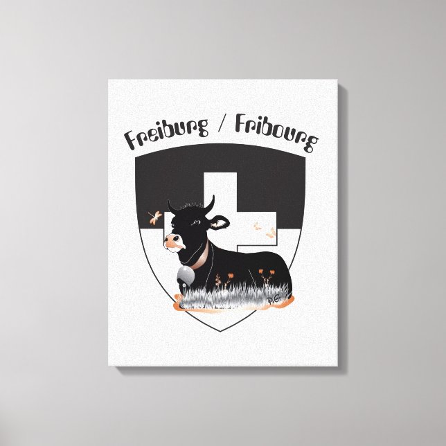 Schweiz  Suisse  Switzerland Fribourg Canvastryck (Framsida)