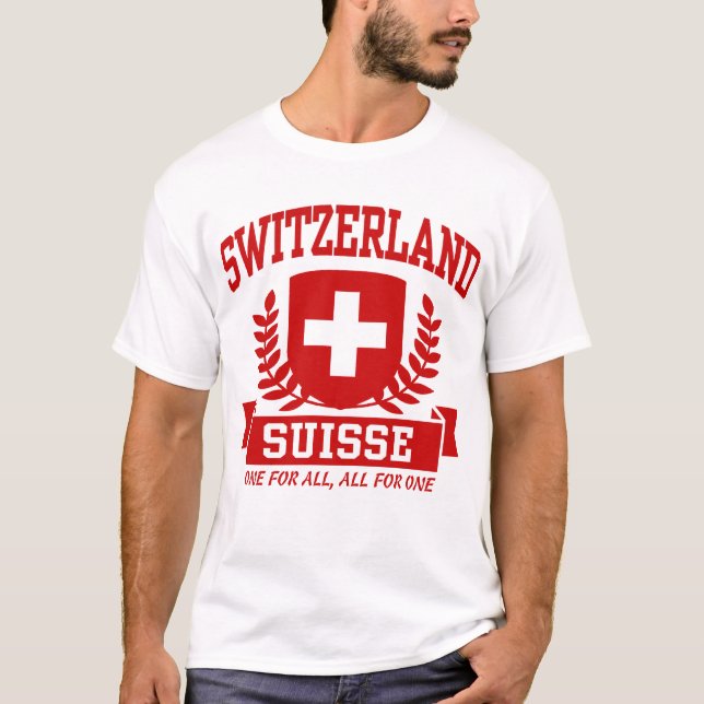Schweiz Suisse Tee Shirt (Framsida)