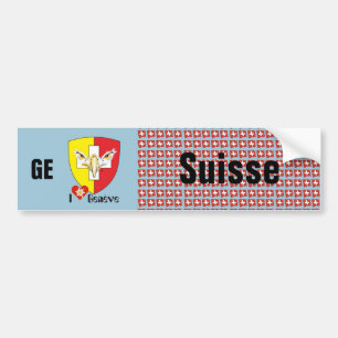 Schweiz Svizzera Suisse Genf Autoaufkleber Bildekal
