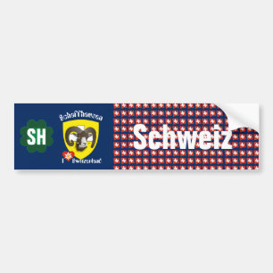 Schweiz Svizzera Suisse Schaffhausen Autoaufkleber Bildekal