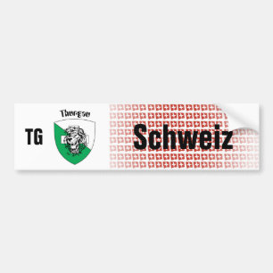 Schweiz Svizzera Suisse Thurgau Autoaufkleber Bildekal