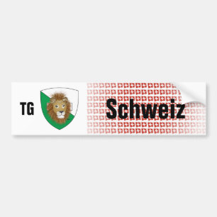 Schweiz Svizzera Suisse Thurgau Autoaufkleber Bildekal