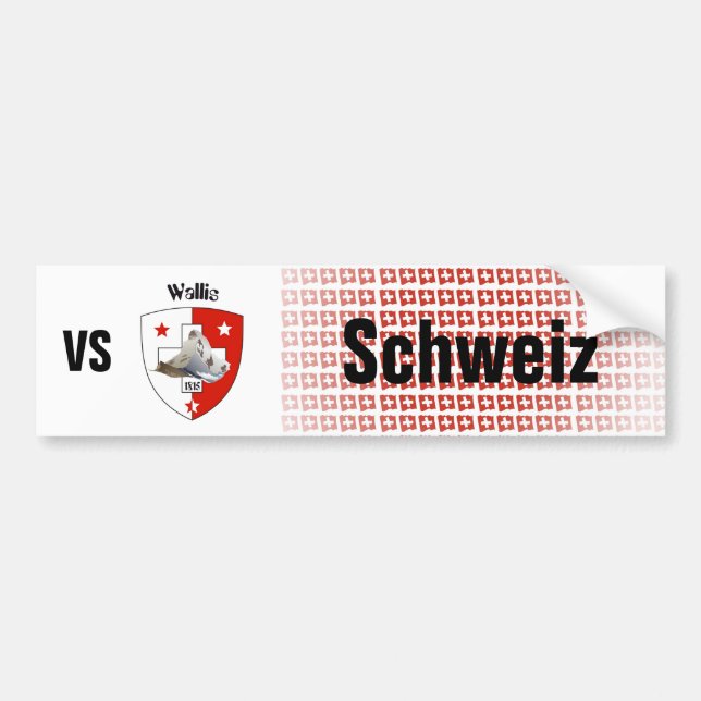 Schweiz Svizzera Suisse Wallis Autoaufkleber Bildekal (Framsidan)