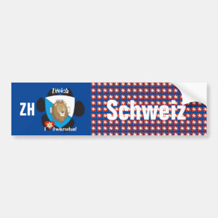 Schweiz Svizzera Suisse Zürich Autoaufkleber Bildekal