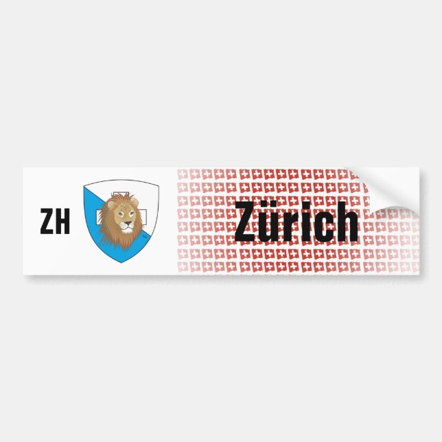 Schweiz Svizzera Suisse Zürich Autoaufkleber Bildekal (Framsidan)