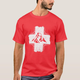 Schweiz T-Shirt - Swiss Flagga T-Shirt