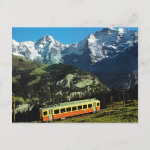 Schweiz, Tåg till Jungfraujoch, högst upp på euron Vykort